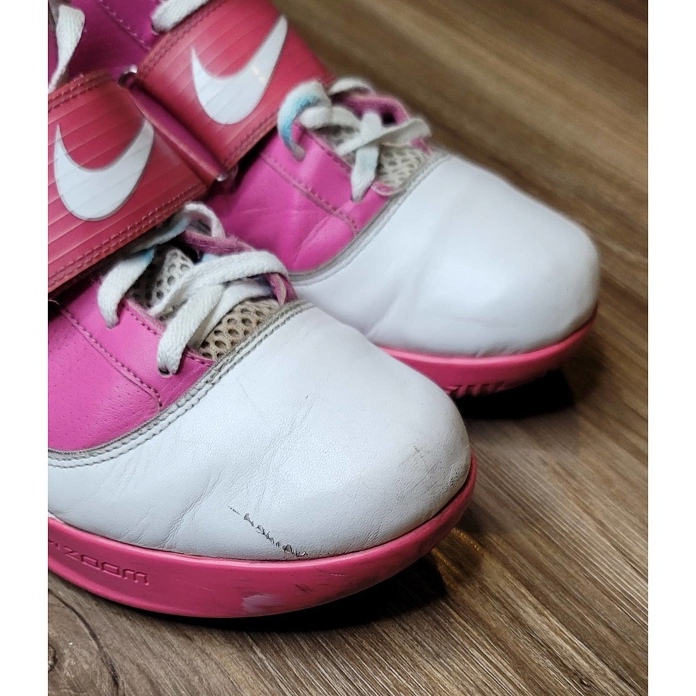 Nike Zoom Soldier IV 4 LeBron James Kay Yow Think Pink Wmns Basketball Shoes - Picture 10 of 10